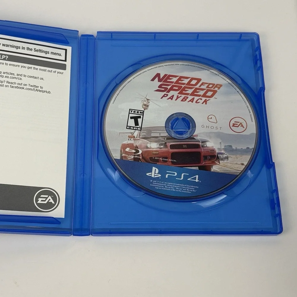 Need for Speed Payback Video Game (Sony PlayStation 4, 2017) PS4 Tested
